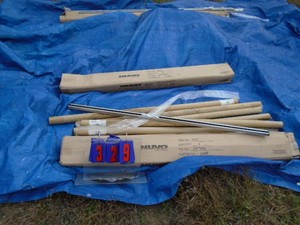 328 Novo track. Lightling tracks. Brush aluminum. 4 feet long. Approx 17 pieces.
