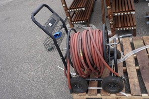 Heavy-Duty Hose Reel Cart with Hose
