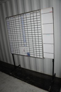 Double Sided Magnetic Dry Erase Mobile Job Board