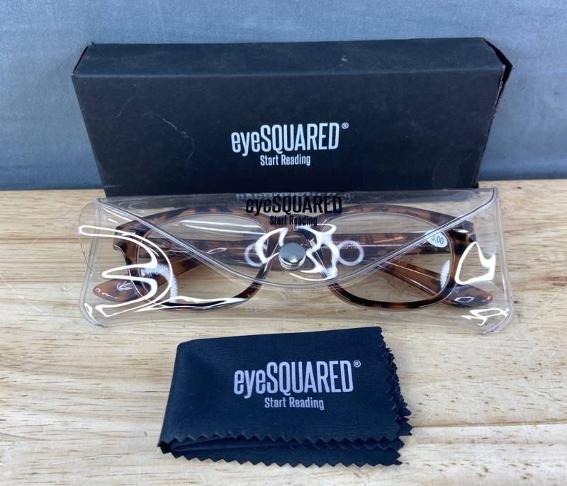 eyeSQUARED Womens Reading Glasses 3.00, Leopard Print - Brand New