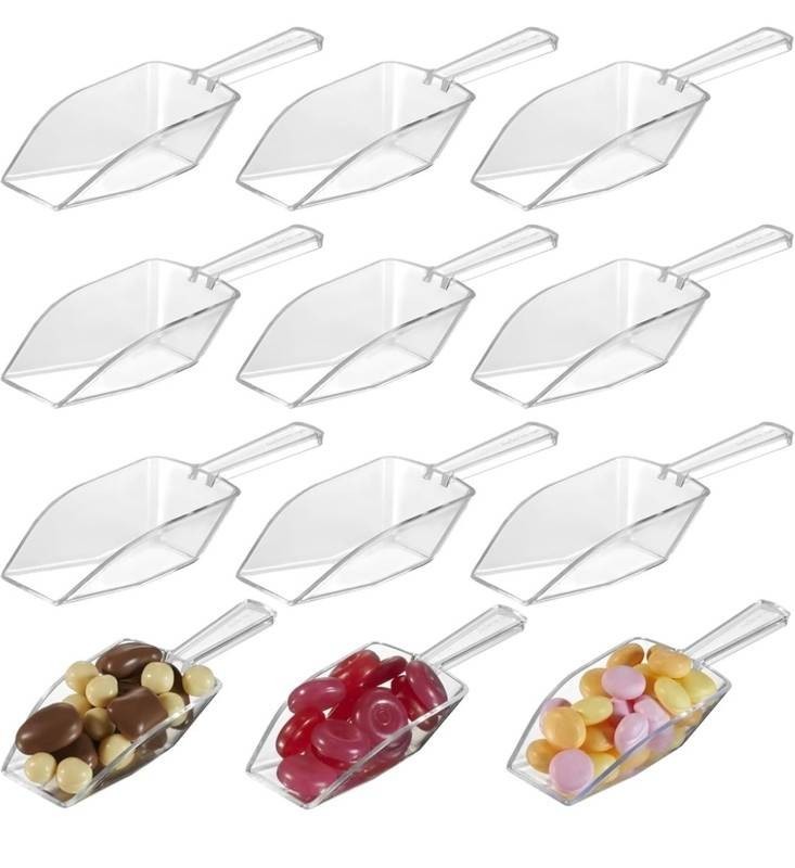 Bedwina Clear Acrylic Mini Scoops 5.5, 24 Total - Brand New