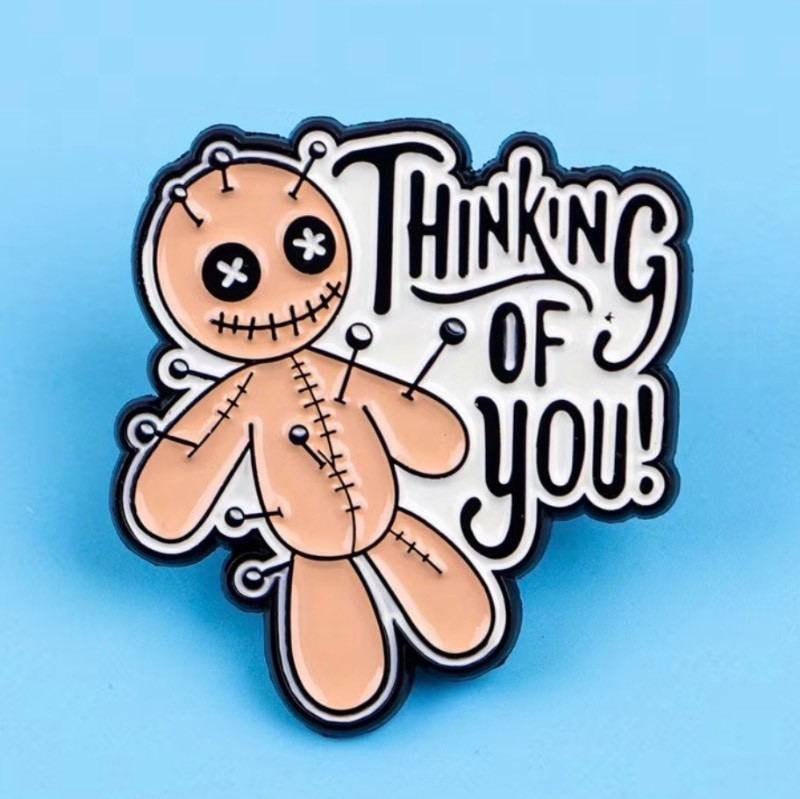 Thinking Of You Voodoo Doll Enamel Pin - Brand New
