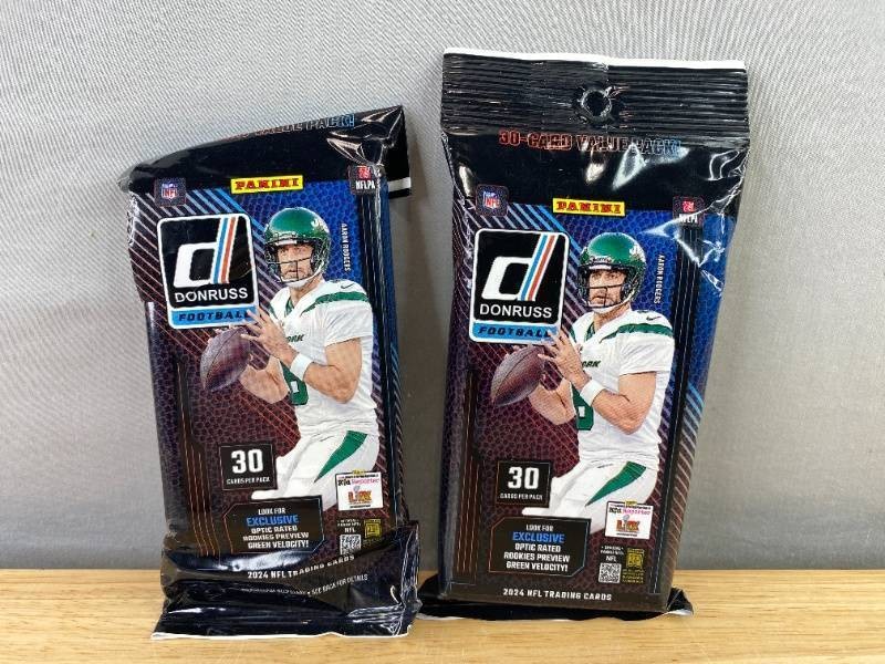 2024 Donruss NFL Football Trading Card Value Packs, 2 Packs, 30 per pack - Brand New