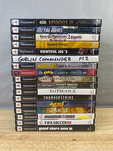 17 PlayStation 2 Video Game Collection - Star Wars Episode III Revenge of the Sith, Metal Arms Glitch in the System, Pac-Man World 2, Jak 3, Hitman 2 Silent Assassin, Etc.&nbspC