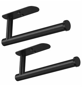 Brotasdo Stainless Steel Paper Towel Holders, Black, 2 Total - Brand New