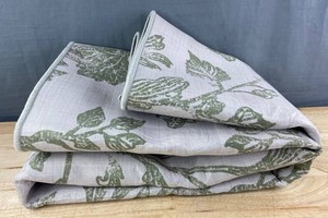 Leaf Print Rug, Green & Gray, 48 x 70 - Brand New