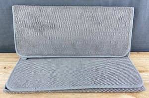 Gray Microfiber Dish Drying Mats, 2 Total - Brand New