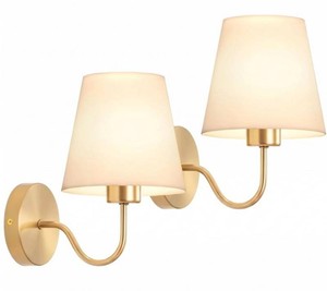 Volivo Rechargeable Adjustable RGB Wall Sconces, Gold, 2 Total - Brand New