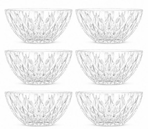 QUANSHANGJU Clear Glass Serving Bowls 9 Oz, 6 Total - Brand New
