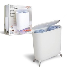 Sharper Image SpaStudio Towel Warmer Holder, Heated Comfort  Aromatherapy