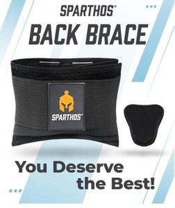 Sparthos Back Brace, Size Large, Black - Brand New