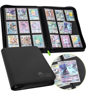 FunGuys Trading Card Zipper Binder, Medium 9 Pocket, Black - Brand New