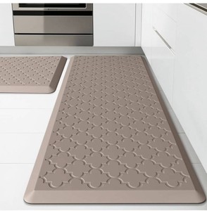 GALMAXS7 Anti-Fatigue Kitchen Mat Set, Khaki, 47 x 17.3 and 29 x 17.3 - Brand New