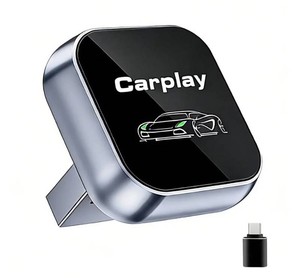 Wireless 2-in-1 CarPlay & Android Auto Adapter, Grey - New