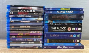 27 Blu-ray Movie &amp TV Collection - Rango, Lawless, Takers, Broken City, Winters Bone, Battlestar Galactica, Pitch Perfect 2 and Fast Five, Yellowstone, Etc.&nbspC