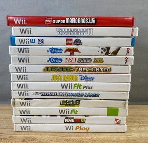 13 Nintendo Wii Video Game Collection - Super Mario Bros. Wii Dance Dance Revolution II LEGO Jurassic World, Just Dance Disney Party Wii Fit Plus AMF Bowling, Etc.&nbspC
