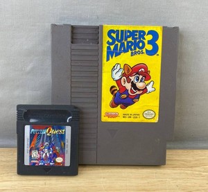 Vintage Nintendo Super Mario Bros. 3 Video Game &amp Nintendo Game Boy Power Quest&nbspC
