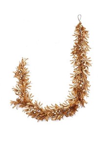 Dingion Gold Leaf Garland with Pearl Berries 6 - Brand New