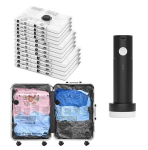 Suoco Travel Vacuum Bags with Electric Pump, 12 Total - Brand New