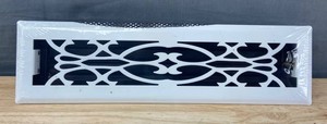Home Intuition Victorian Floor Vent with Dust Basket, White, 2 x 12 - Brand New