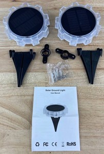 Solar Ground Lights, 2 Total - Brand New