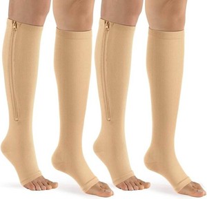 Medical-Grade Compression Socks, Tan, Size SmallMedium, 2 Total - Brand New