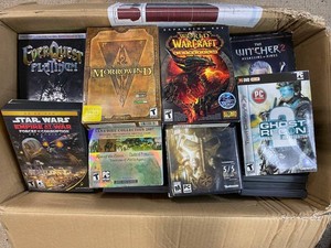 Large PC Computer Game and Software Collection - The Elder Scrolls III Morrowind, The Witcher 2, Star Wars Empire at War, Final Fantasy XI, World of Warcraft, Command &amp Conquer 3, Etc.&nbspC