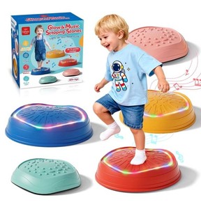 Lehoo Castle Glow & Music Stepping Stones, 5 Pieces - Brand New