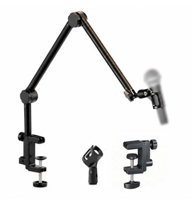 LQIQIZ Microphone Boom Arm with Mic Clip - New