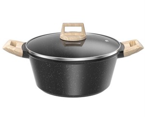 GPED Nonstick Stock Pot With Lid, Black, 4.5QT, $43 Retail - Brand New