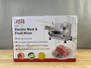 Cuocco Pro 150W Electric Meat & Food Slicer with 2 Blades