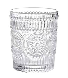 Vintage-Style Drinking Glasses 10 Oz, Medallion Pattern, 6 Total - Brand New