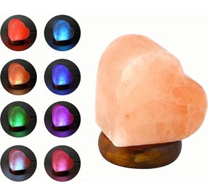 FANHAO Himalayan Salt Lamp Color-Changing Mini USB, Heart - Brand New