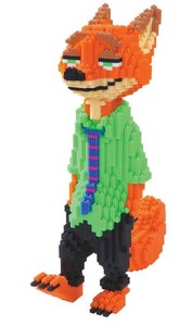 Zootopia Nick Wilde Building Brick Character Set, 1675 Pieces - Brand New