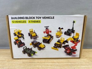 Building Brick Toy Vehicles, 12 Vehicles, 4 Themes - Brand New