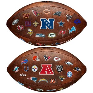 Wilson NFL All Team Logo AFC NFC Junior Football - Brand New