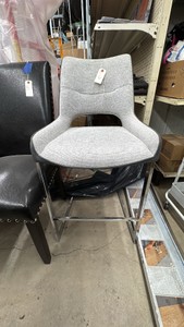 BAR HEIGHT GREY CHAIR-NEW
