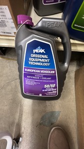 PEAK EUROPEAN VEHICLES ANTIFREEZECOOLANT
