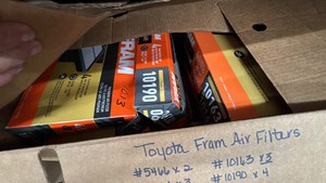 ASSORTED TOYOTA FRAM AIR FILTERS