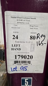 JELDWEN 24 X 80 3 PANEL DOOR