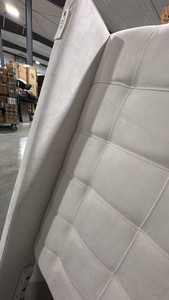 WHITE SUEDE HEADBOARD, KING