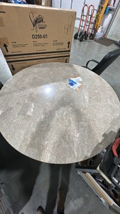MARBLE LIKE ROUND TABLE, NEW