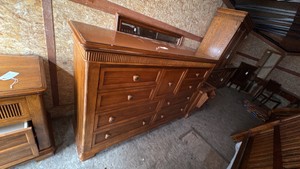 DRESSER AND MIRROR-USED