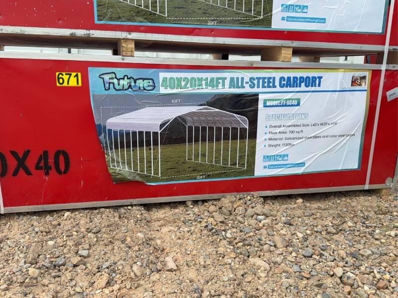 FUTURE 40X20X14 ALL -STEEL CARPORT (SK-SC40) (FT-SC40)