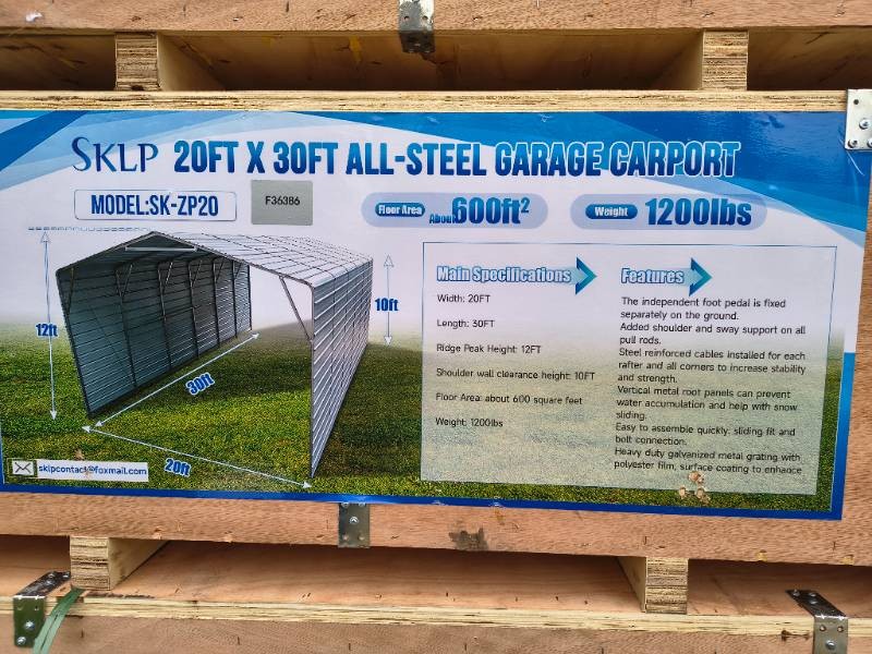 FUTURE 40x20x14 Ft All-Steel Carport (FT-SC40) (SK-SC40)