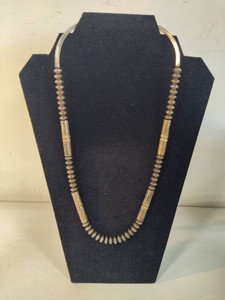 Sterling Silver Tubular Beaded Necklace