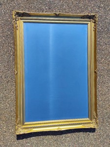 Large Gold Tone Wall Mirror