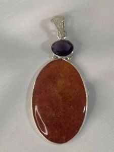 925 Sterling wSunstone Pendant