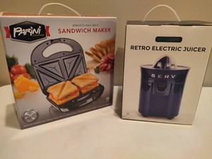 Parini Sandwich Maker & Retro Electric Juicer New in Box
