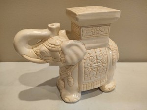 Ceramic Elephant Garden StoolPlant Stand